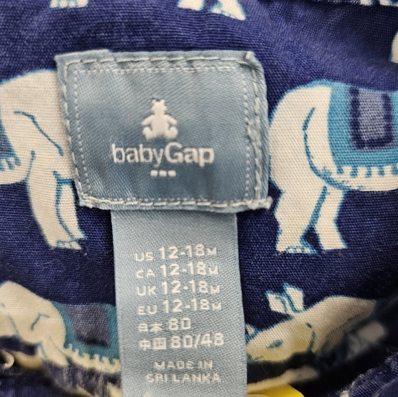 BABY GAP Rhino Print Shirt Baby Size 12-18M - Picture 3 of 4
